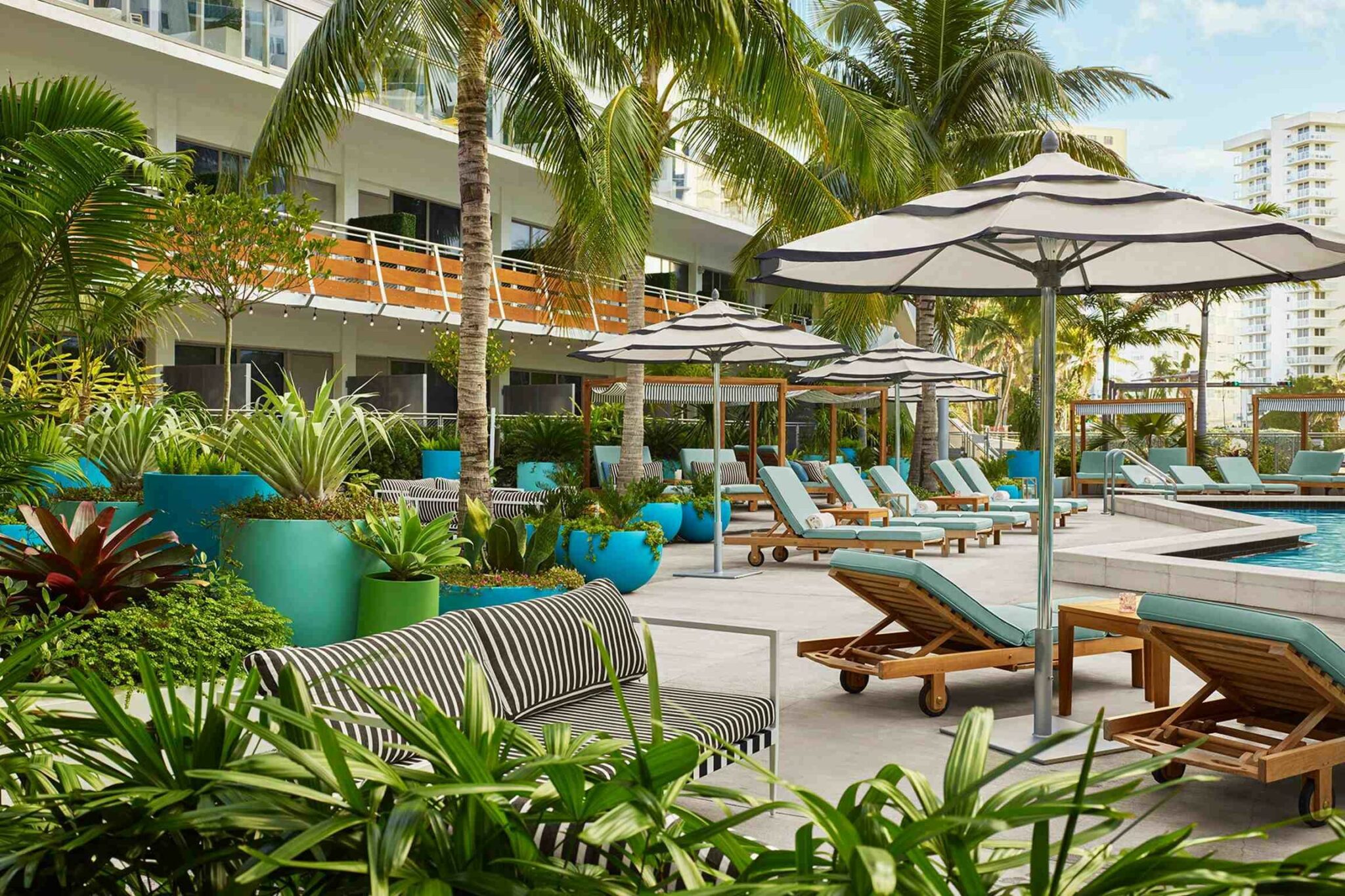 Planters installed in the Gates South Beach Resort